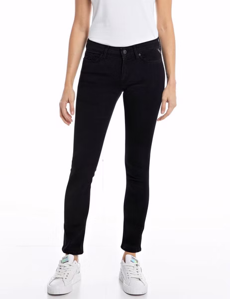 Replay Damen Jeans Jeanshose NEW LUZ - Skinny Fit Schwarz - Black Denim Replay Damen Jeans Jeanshose NEW LUZ - Skinny Fit Schwarz - Black Denim