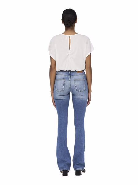 Only Damen Jeans ONLBLUSH MID FLARED TAI467 Blau - Light Blue Denim Only Damen Jeans ONLBLUSH MID FLARED TAI467 Blau - Light Blue Denim