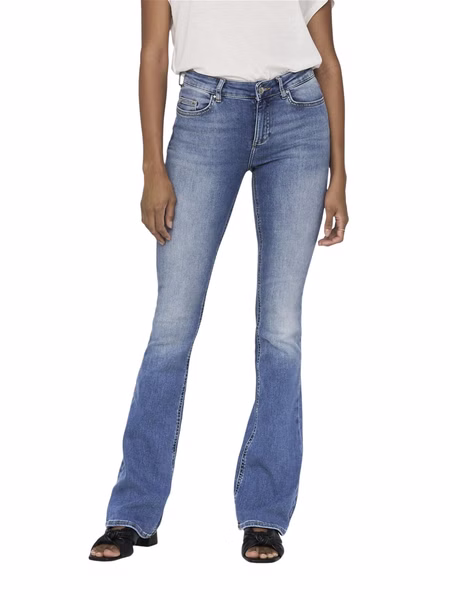 Only Damen Jeans ONLBLUSH MID FLARED TAI467 Blau - Light Blue Denim Only Damen Jeans ONLBLUSH MID FLARED TAI467 Blau - Light Blue Denim