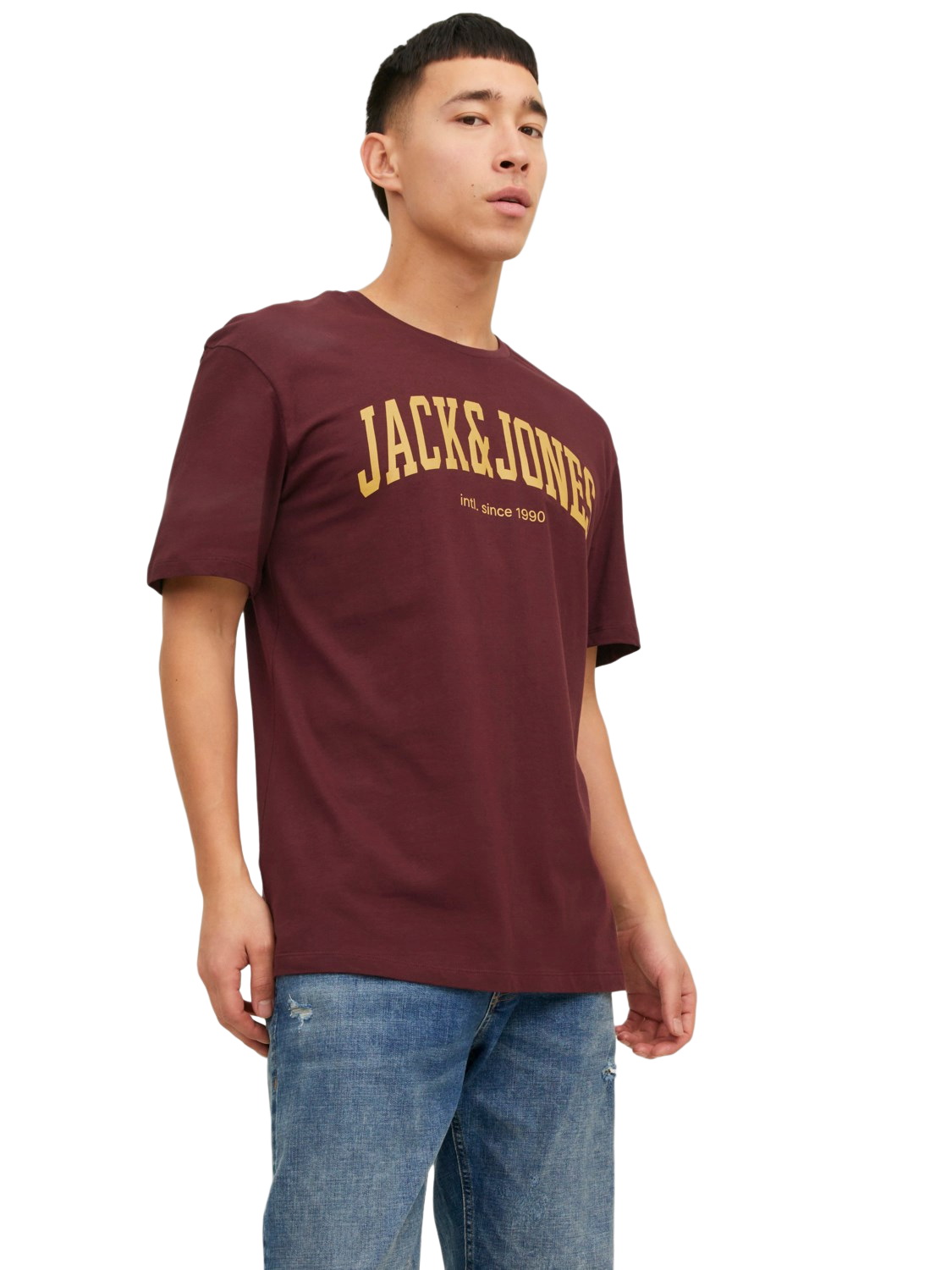 Jack & Jones Herren Rundhals T-Shirt JJEJOSH - Relaxed Fit