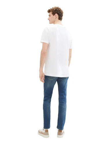 Tom Tailor Herren Jeans JOSH - Regular Slim Fit - Blau - Used Mid Stone Blue Denim