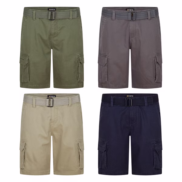 riverso Cargo Shorts Herren mit Gürtel Regular Fit RIVJoko riverso Cargo Shorts Herren mit Gürtel Regular Fit RIVJoko