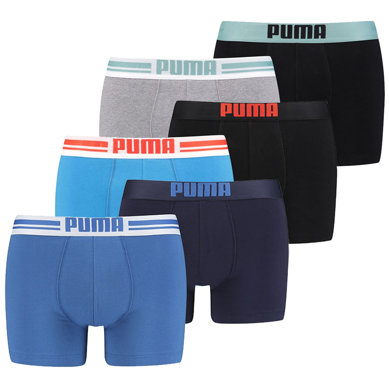 Puma Herren Boxershort PLACED LOGO BOXER - 4er & 6er Aktionspack