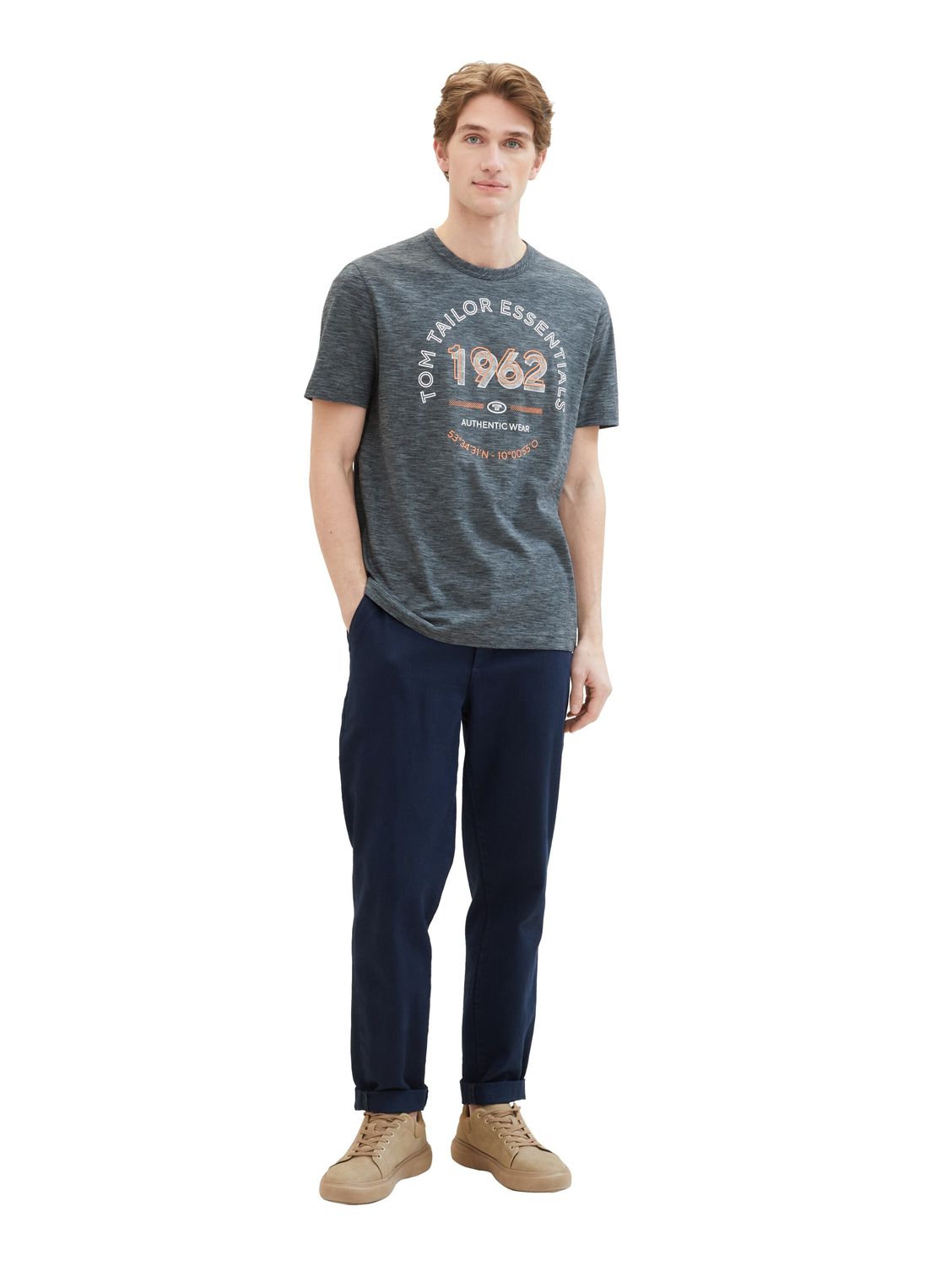 Tom Tailor Herren T-Shirt PRINTED LOGO - Regular Fit günstig online kaufen