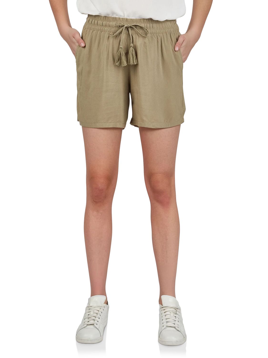 DENIMFY Kurze Hose Damen leichte Sommerhose mit Gummizug Regular Fit DFLia