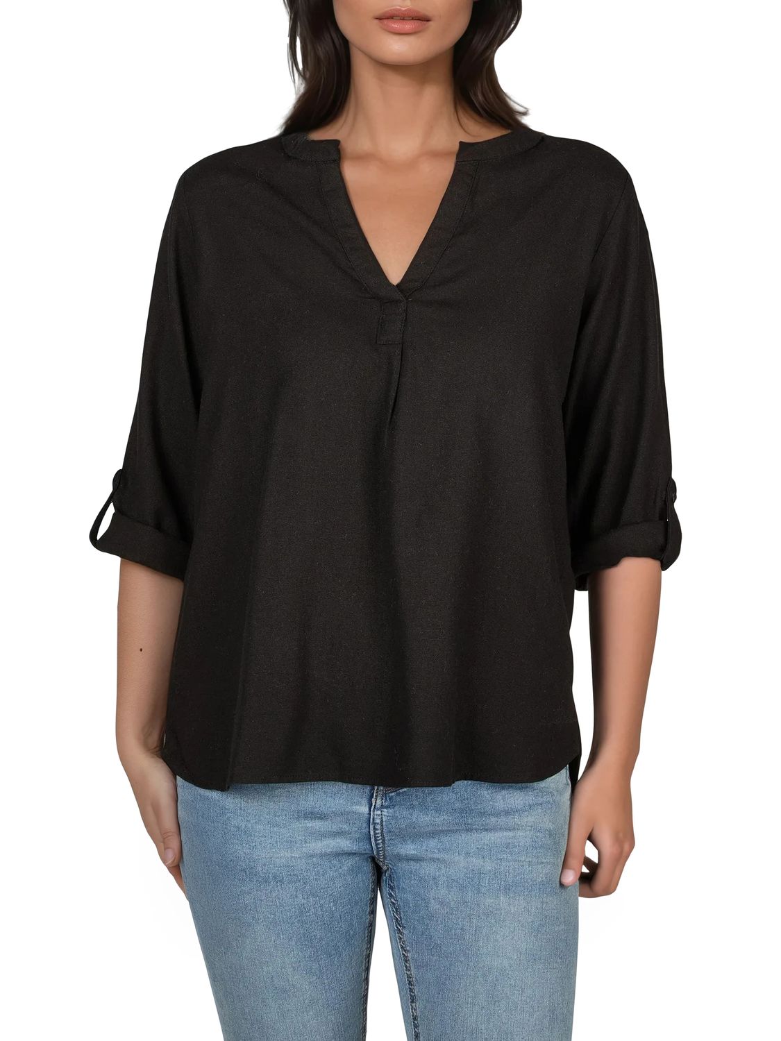 DENIMFY Leinenbluse Damen Sommer leicht Regular Fit DFSara günstig online kaufen