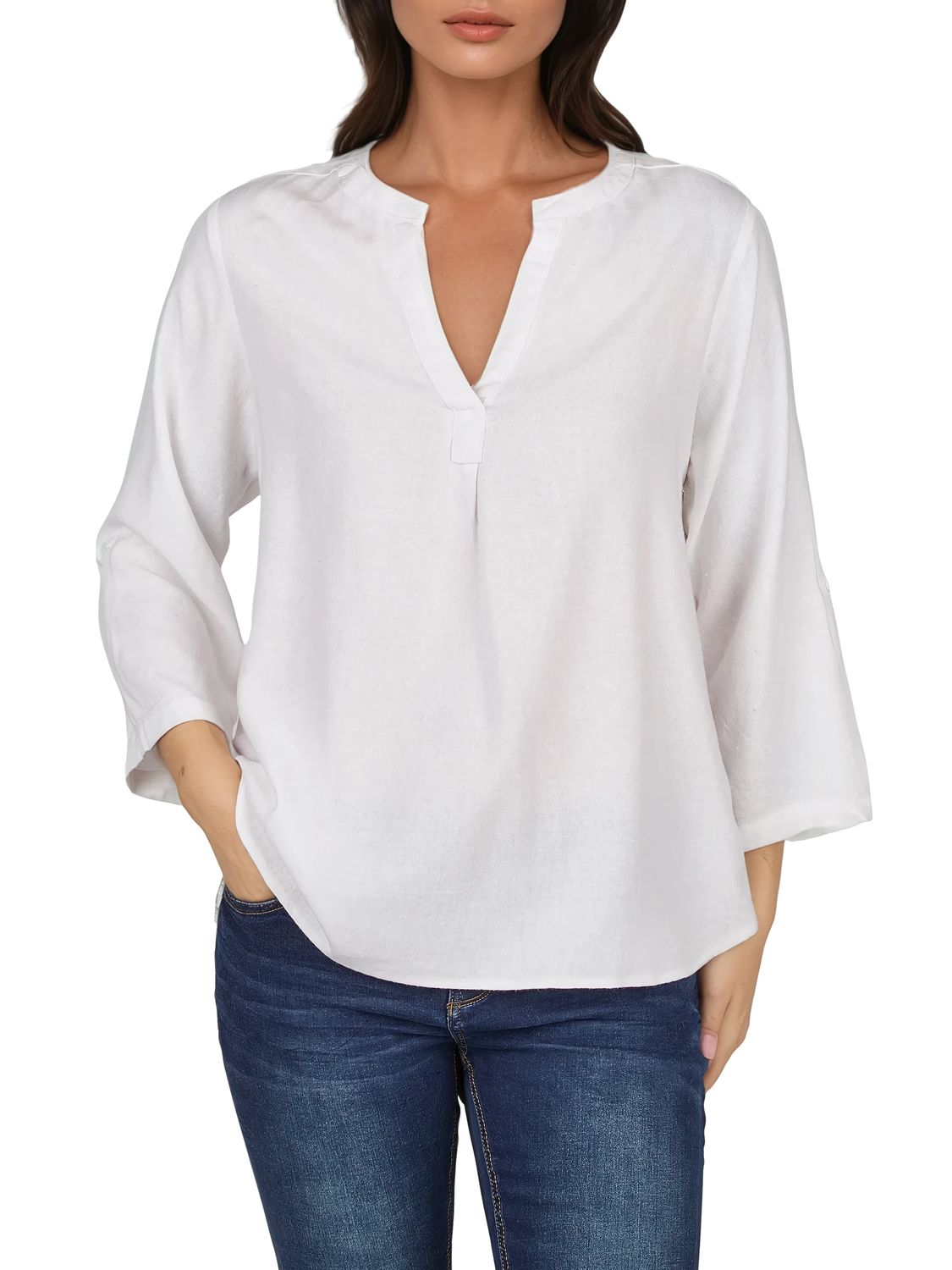 DENIMFY Leinenbluse Damen Sommer leicht Regular Fit DFSara günstig online kaufen