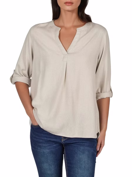 DENIMFY Leinenbluse Damen Sommer leicht Regular Fit DFSara DENIMFY Leinenbluse Damen Sommer leicht Regular Fit DFSara