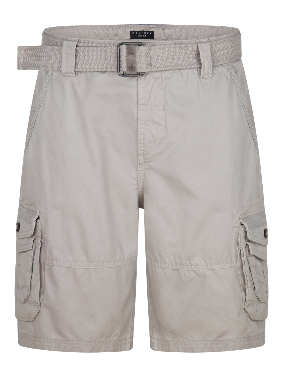 DENIMFY Cargo Shorts Herren mit Gürtel Regular Fit DFUlli