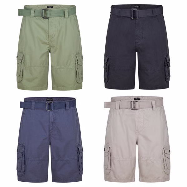 DENIMFY Cargo Shorts Herren mit Gürtel Regular Fit DFUlli DENIMFY Cargo Shorts Herren mit Gürtel Regular Fit DFUlli