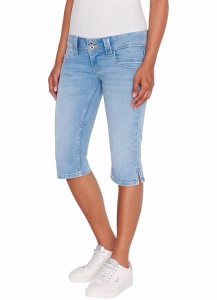 Pepe Jeans Damen Bermuda Short SLIM CROP LW - Slim Fit - Blau - Light Blue Denim Pepe Jeans Damen Bermuda Short SLIM CROP LW - Slim Fit - Blau - Light Blue Denim
