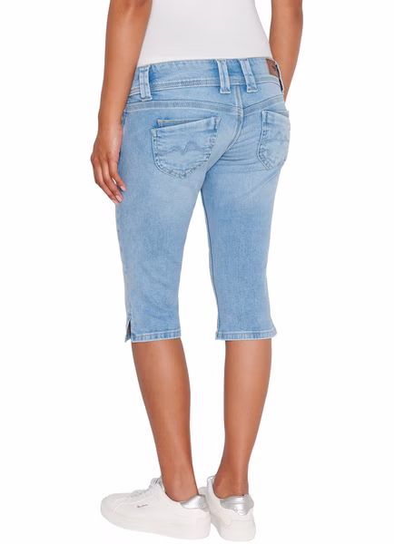 Pepe Jeans Damen Bermuda Short SLIM CROP LW - Slim Fit - Blau - Light Blue Denim Pepe Jeans Damen Bermuda Short SLIM CROP LW - Slim Fit - Blau - Light Blue Denim