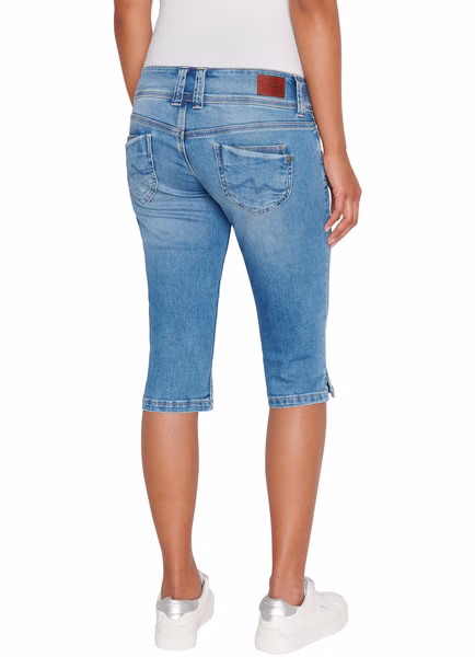 Pepe Jeans Damen Bermuda Short SLIM CROP LW - Slim Fit - Blau - Blue Denim Pepe Jeans Damen Bermuda Short SLIM CROP LW - Slim Fit - Blau - Blue Denim