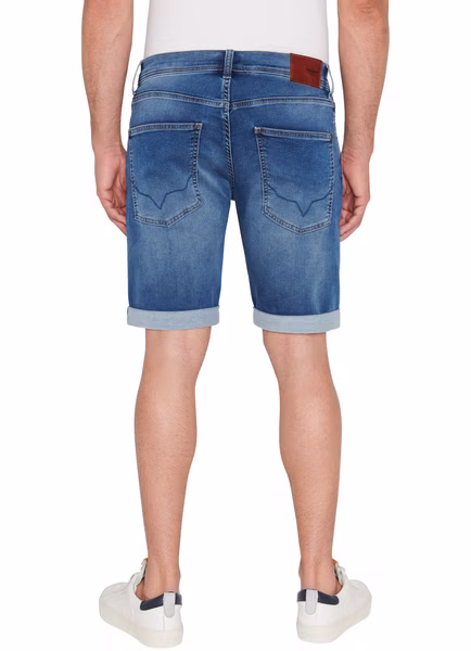 Pepe Jeans Herren Jeans Short SLIM GYMDIGO SHORT - Slim Fit - Blau - Mid Blue Denim Pepe Jeans Herren Jeans Short SLIM GYMDIGO SHORT - Slim Fit - Blau - Mid Blue Denim