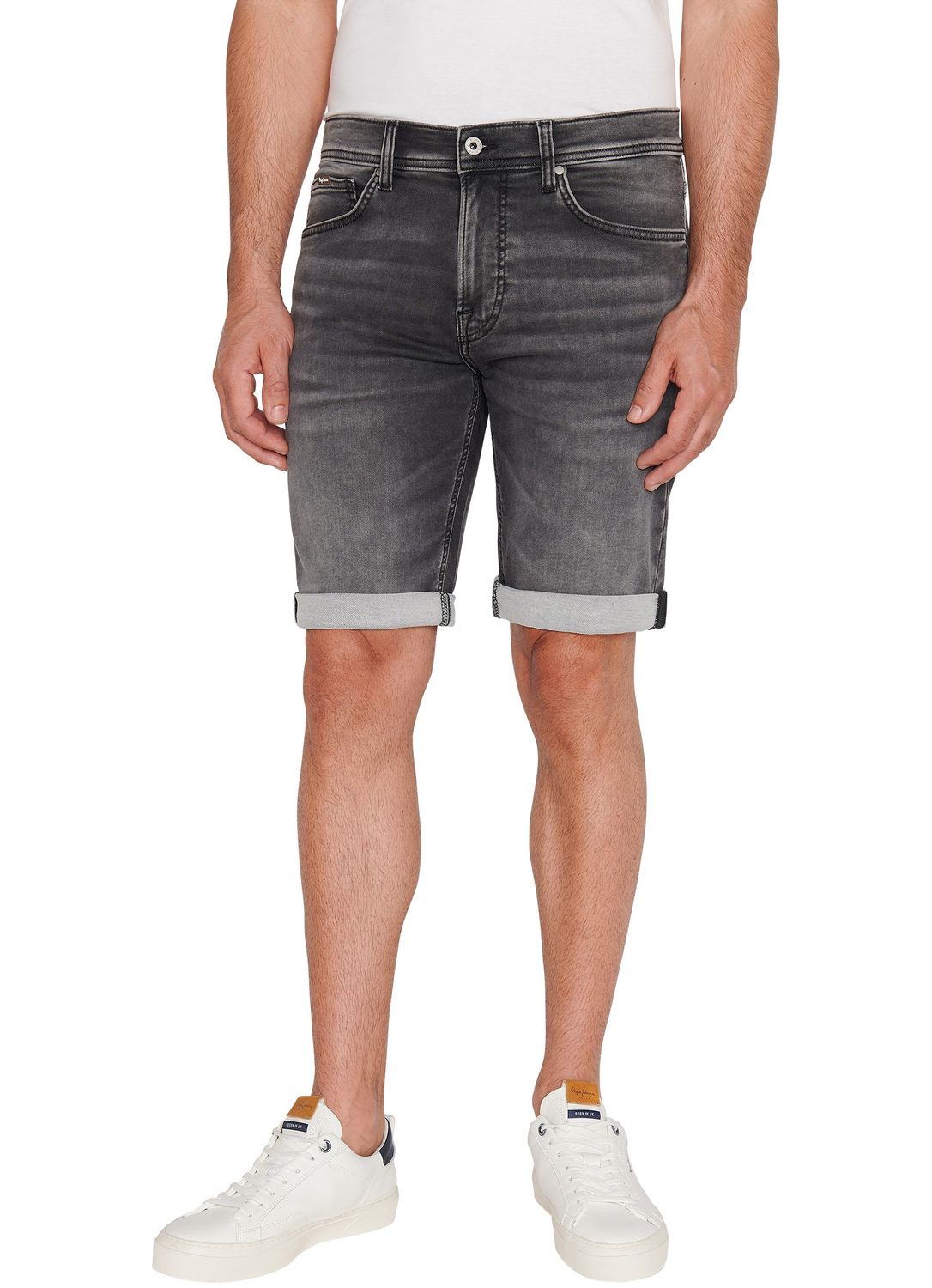 Pepe Jeans Herren Jeans Short SLIM GYMDIGO SHORT - Slim Fit - Grau - Greye Denim