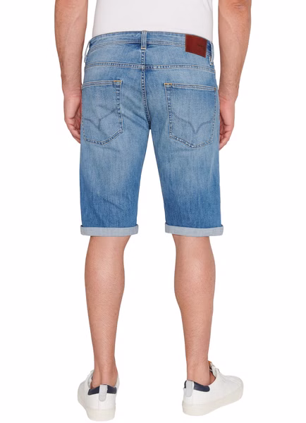 Pepe Jeans Herren Jeans Short STRAIGHT SHORT - Regular Fit - Blau - Mid Blue Denim Pepe Jeans Herren Jeans Short STRAIGHT SHORT - Regular Fit - Blau - Mid Blue Denim