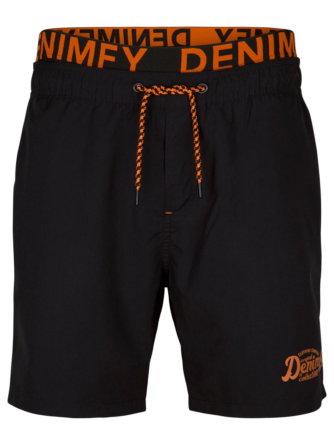 DENIMFY Badehose Herren Lang Badeshorts Doppelter Bund DFNeo