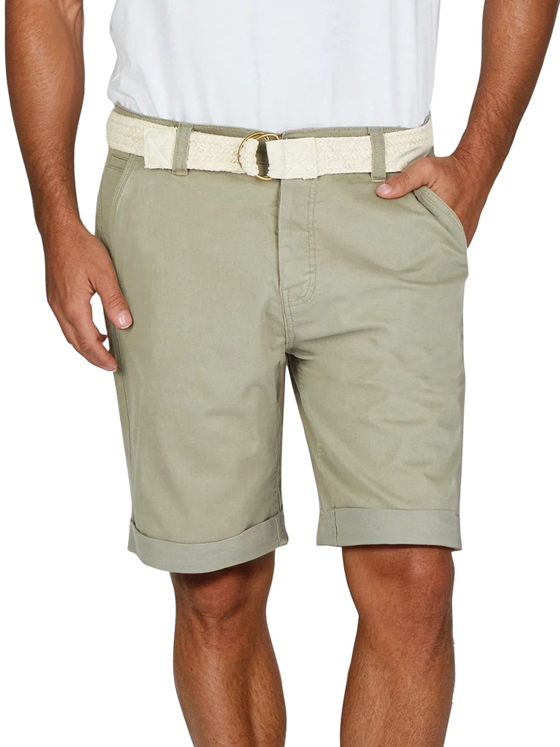 DENIMFY Chino Shorts Herren mit Gürtel Regular Fit DFLio günstig online kaufen