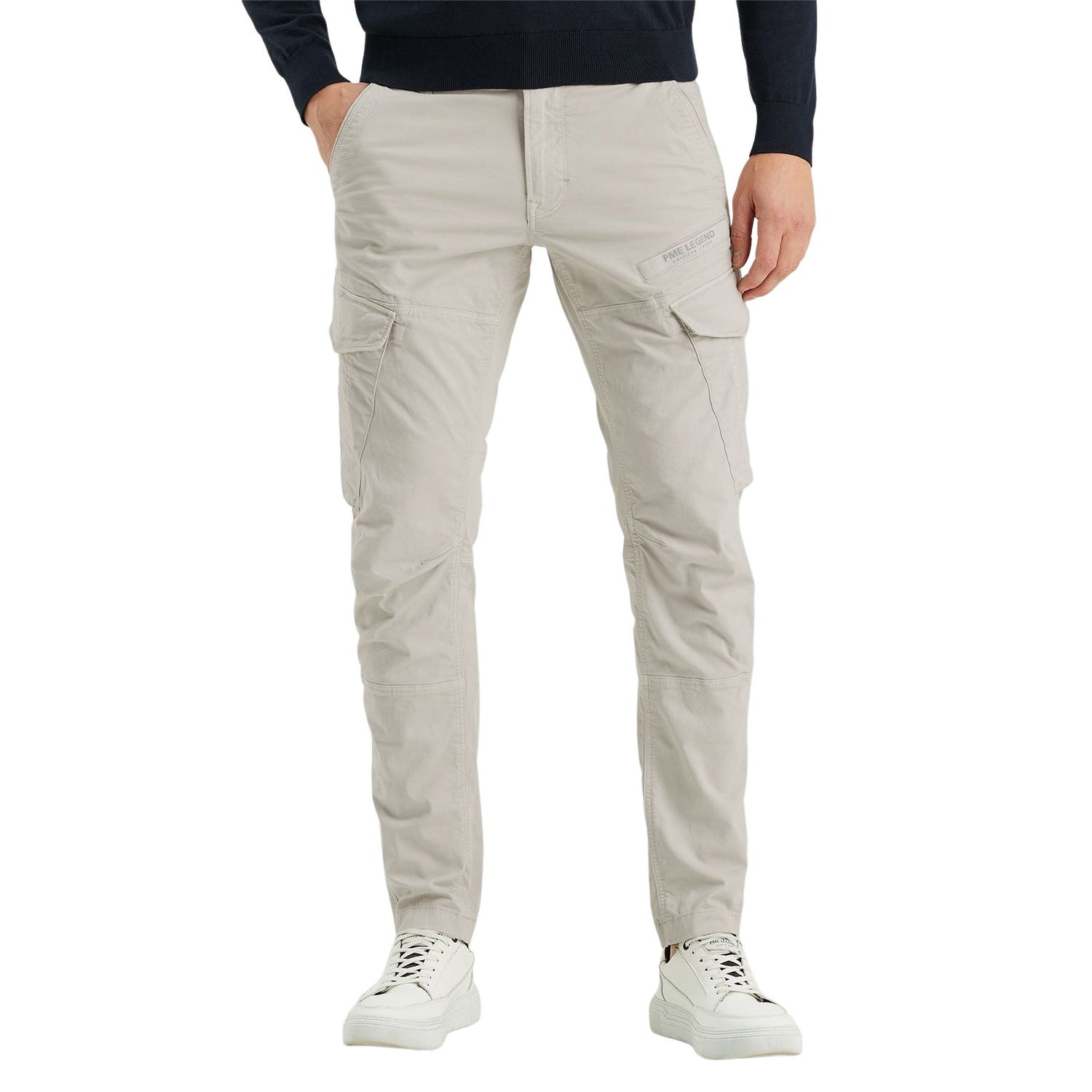 PME Legend Herren Cargohose NORDROP - Tapered Fit - Grau Blau Grün