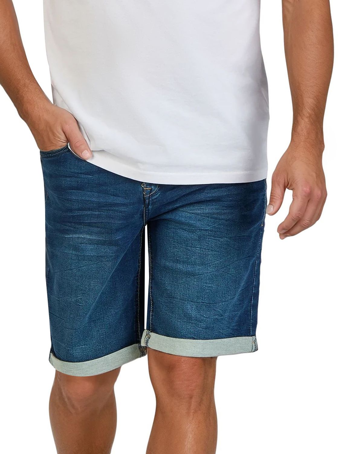 DENIMFY Jeans Shorts Herren Stretch Kurz Regular Fit DFAri