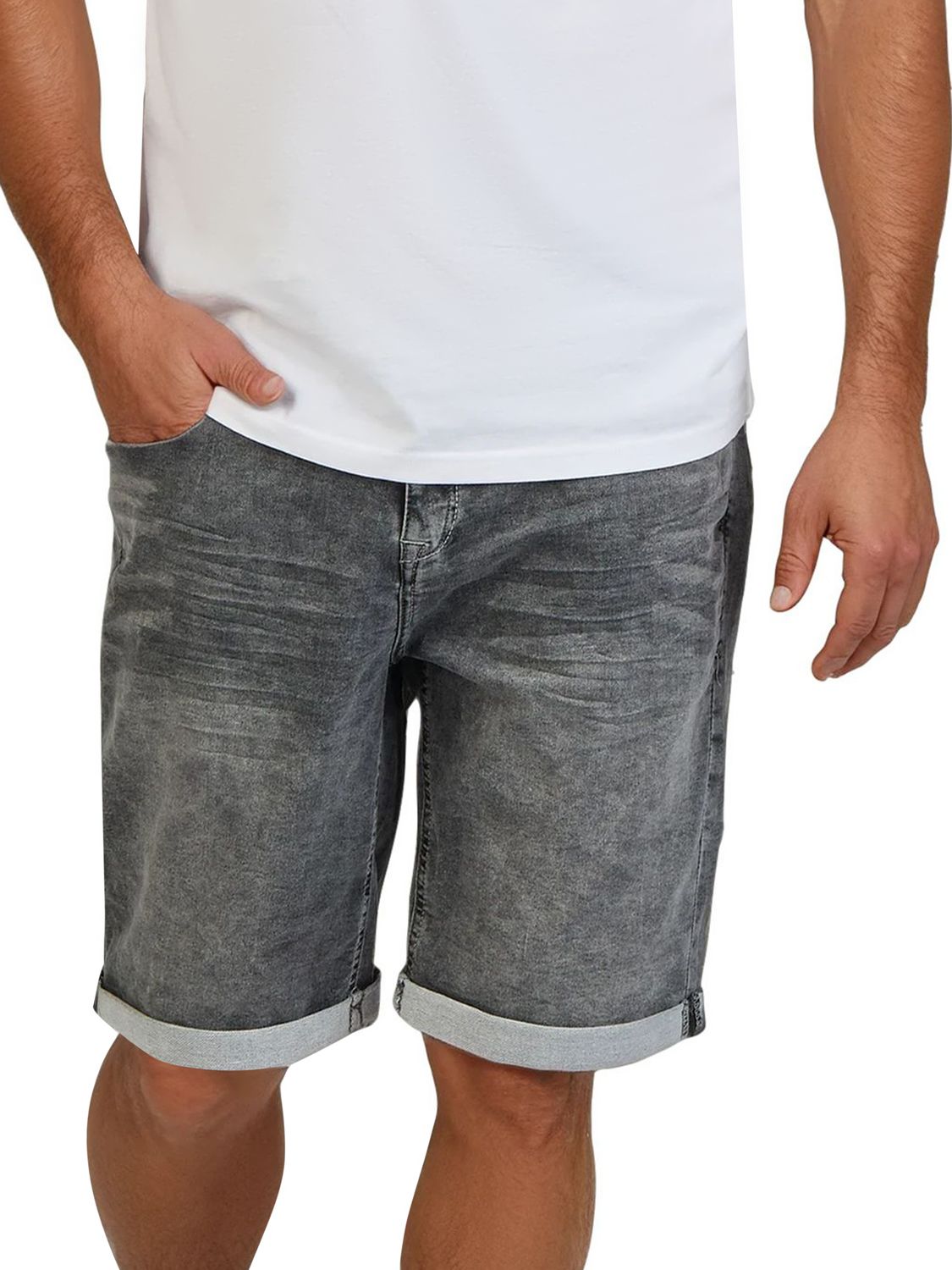 Thumbnail - DENIMFY Jeans Shorts Herren Stretch Kurz Regular Fit DFAri