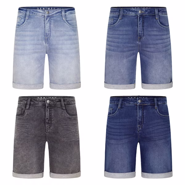 DENIMFY Jeans Shorts Herren Stretch Kurz Regular Fit DFAri DENIMFY Jeans Shorts Herren Stretch Kurz Regular Fit DFAri
