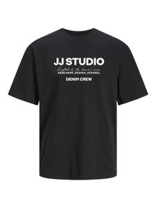 Jack & Jones Herren Rundhals T-Shirt JJGALE - Relaxed FitSchwarz