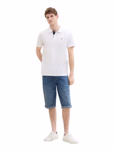 Tom Tailor Herren Bermuda Short MORRIS OVERKNEE Relaxed Blau Used Light StoneBlau