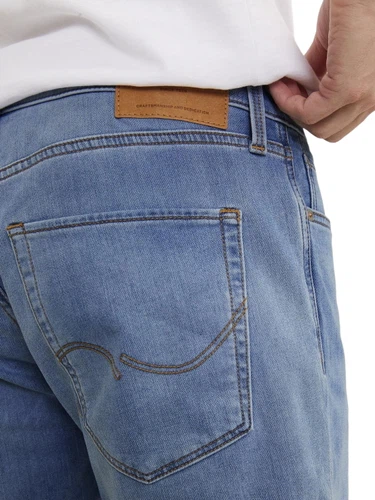 Jack & Jones Herren Jeans Short JJIRICK JJICON GE 381- Relgular Fit - Blau - Blue Denim