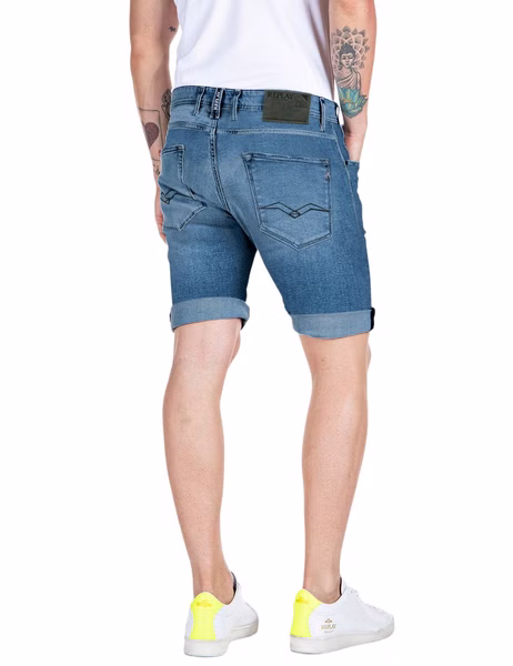 Replay Herren Short RBJ901 - Regular Fit - Blau - Medium Blue Denim Replay Herren Short RBJ901 - Regular Fit - Blau - Medium Blue Denim