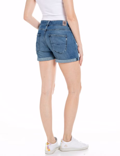 Replay Damen Short ANYTA - Regular Fit - Blau - Medium Blue Denim Replay Damen Short ANYTA - Regular Fit - Blau - Medium Blue Denim