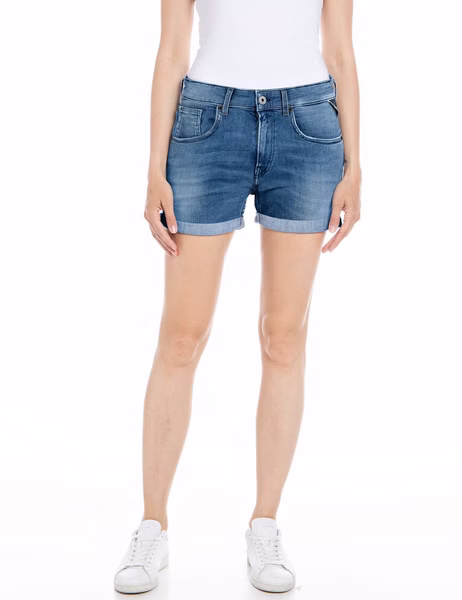 Replay Damen Short ANYTA - Regular Fit - Blau - Medium Blue Denim Replay Damen Short ANYTA - Regular Fit - Blau - Medium Blue Denim