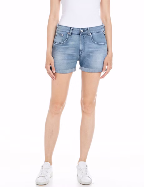 Replay Damen Short ANYTA - Regular Fit - Blau - Medium Blue Denim Replay Damen Short ANYTA - Regular Fit - Blau - Medium Blue Denim
