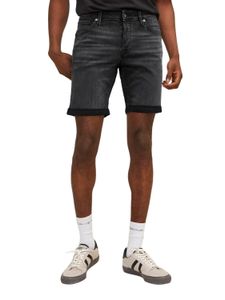 Jack & Jones Herren Jeans Short JJIRICK JJFOX CB 344- Regular Fit - Schwarz - Black DenimSchwarz