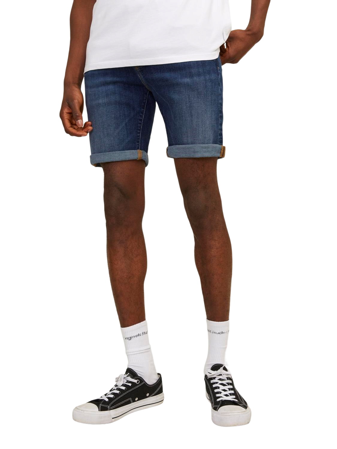 Jack & Jones Herren Jeans Short JJIRICK JJFOX CB 038- Relgular Fit - Blau - Blue Denim