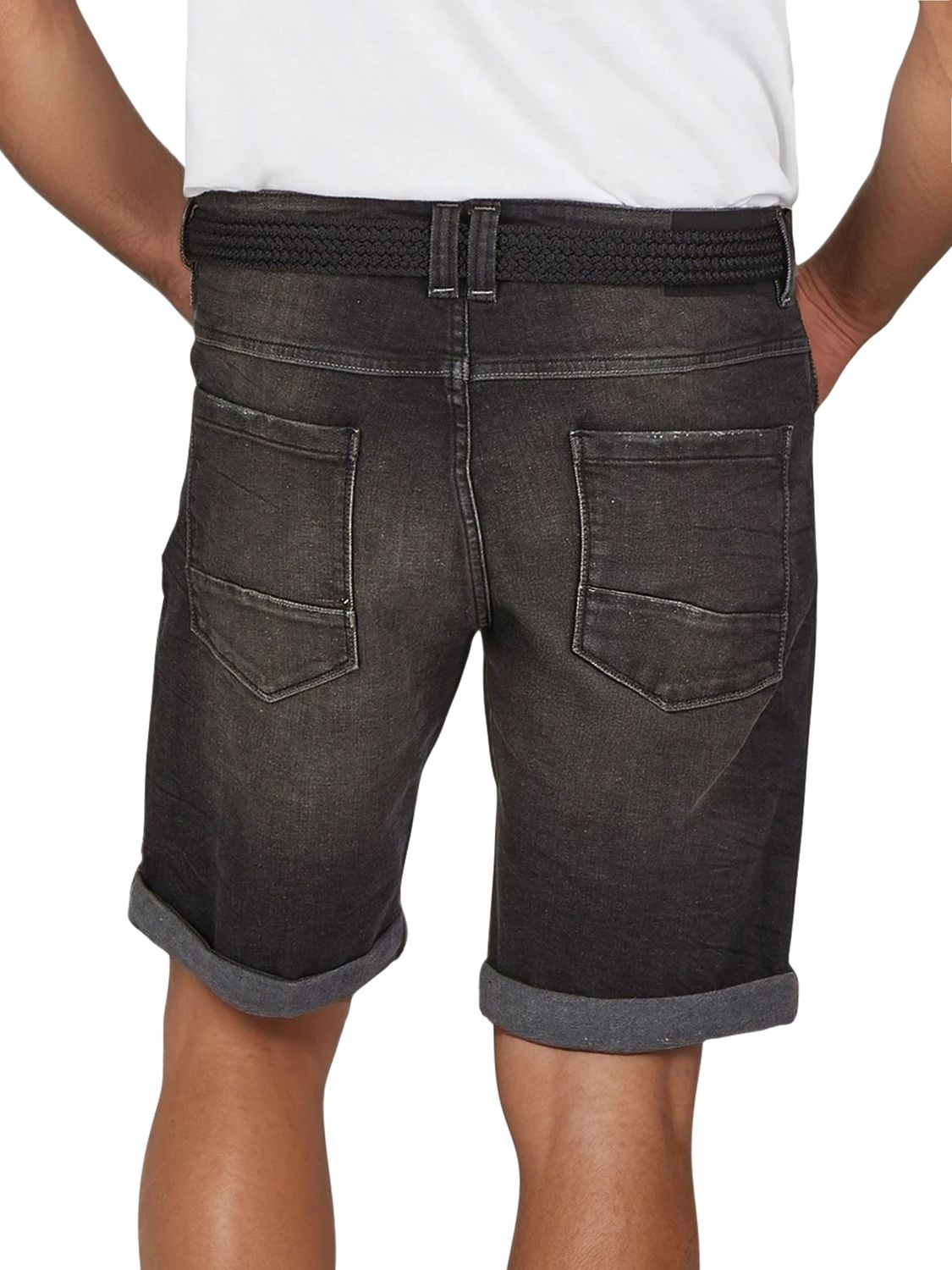 DENIMFY Jeans Shorts Herren mit Gürtel Stretch Kurz Regular Fit DFBo günstig online kaufen