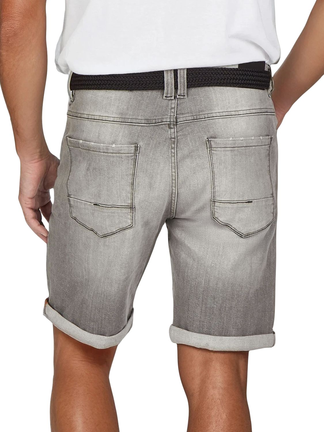 DENIMFY Jeans Shorts Herren mit Gürtel Stretch Kurz Regular Fit DFBo günstig online kaufen