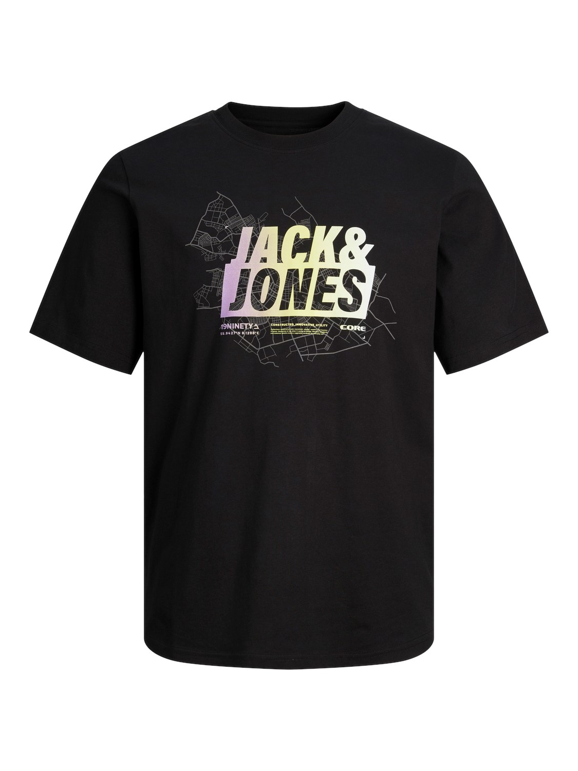 Jack & Jones Herren Rundhals T-Shirt JCOMAP SUMMER LOGO - Regular Fit