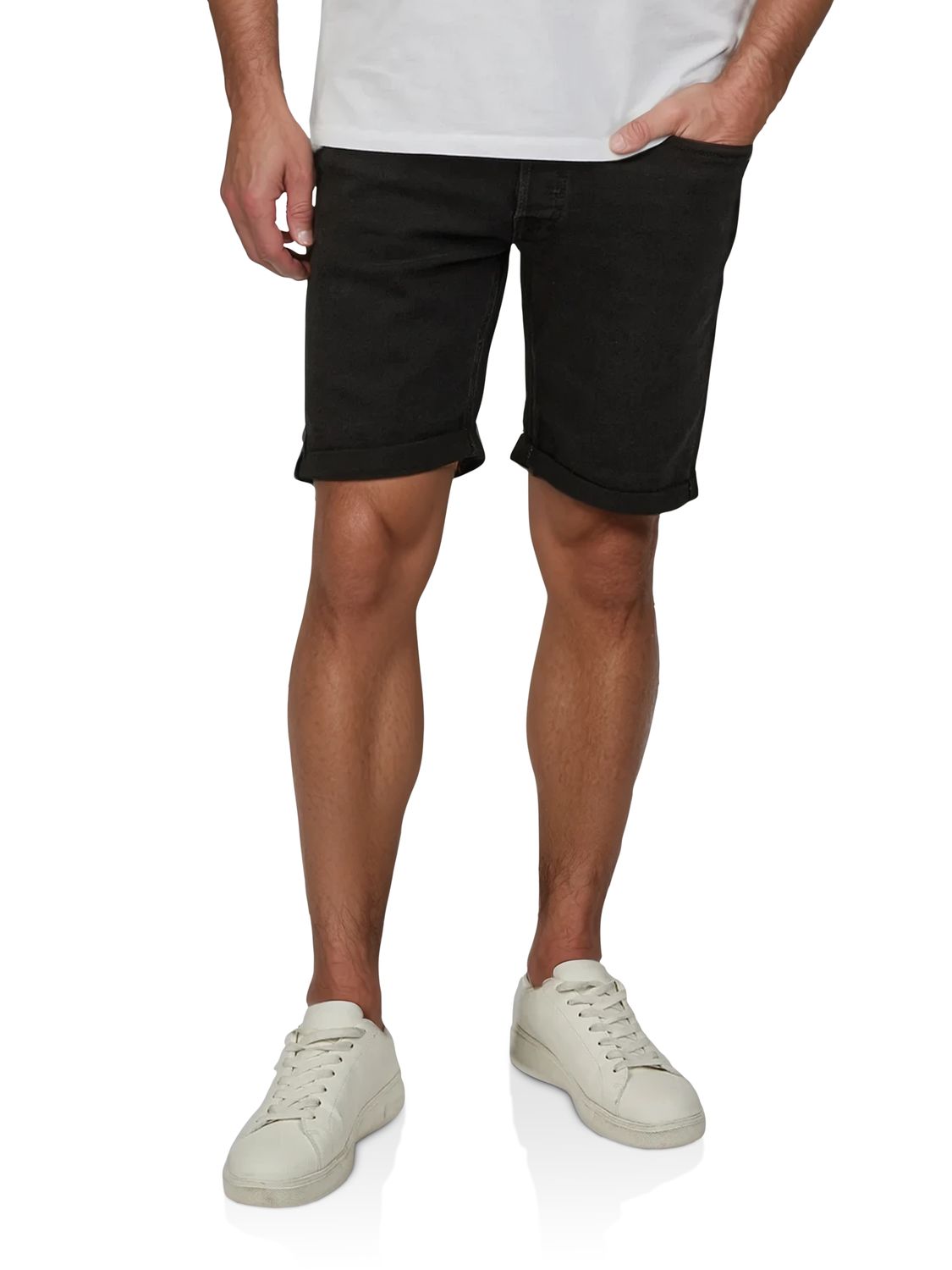Jack & Jones Jeans Shorts Herren Stretch Kurz Regular Fit JJIRICK