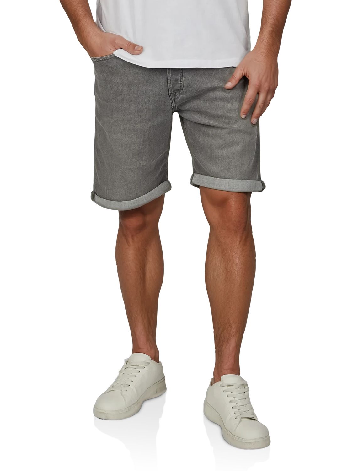 Jack & Jones Jeans Shorts Herren Stretch Kurz Regular Fit JJIRICK günstig online kaufen