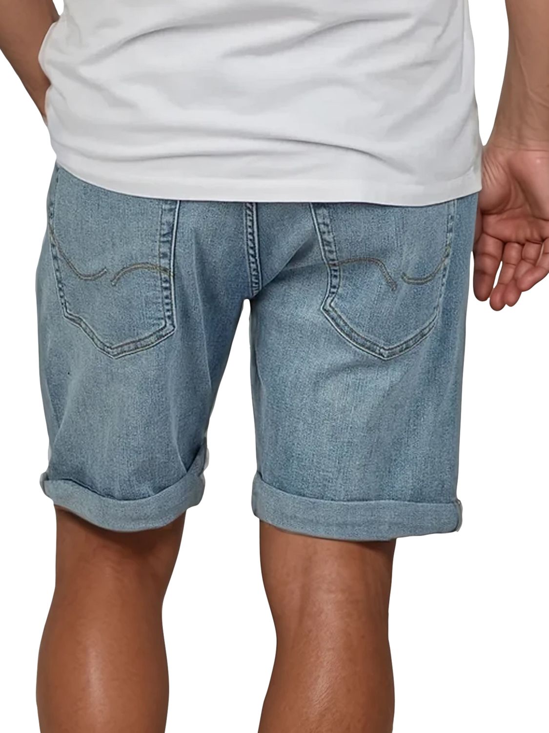 Jack & Jones Jeans Shorts Herren Stretch Kurz Regular Fit JJIRICK günstig online kaufen