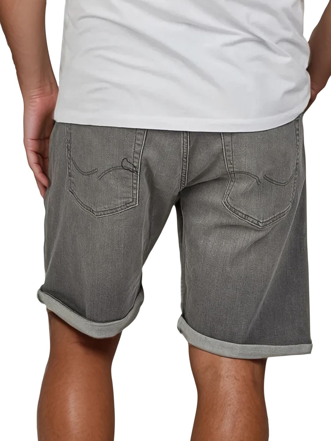 Jack & Jones Jeans Shorts Herren Stretch Kurz Regular Fit JJIRICK günstig online kaufen