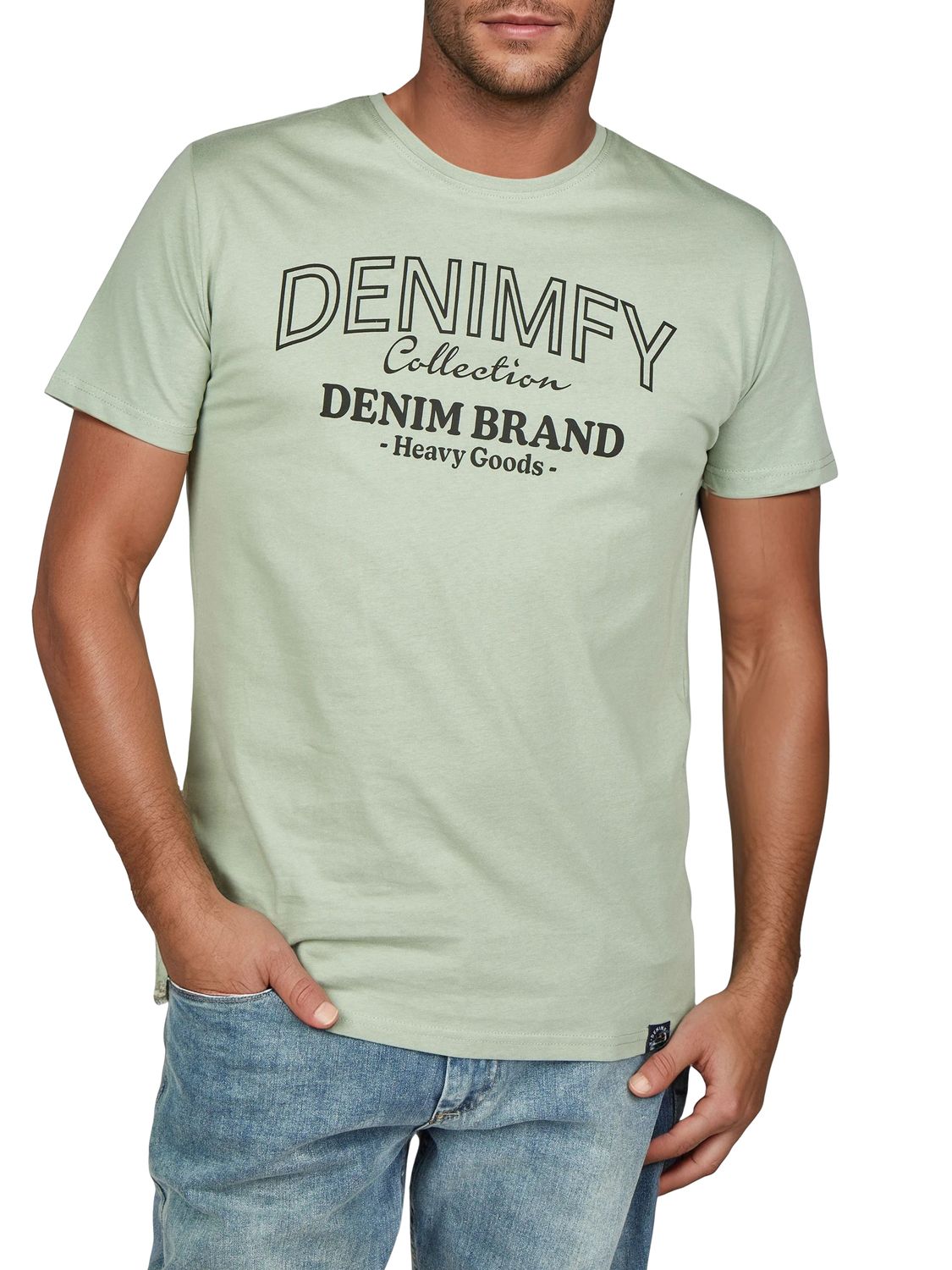 DENIMFY Tshirt Herren Baumwolle Regular Fit DFNuri 4er Pack Set günstig online kaufen