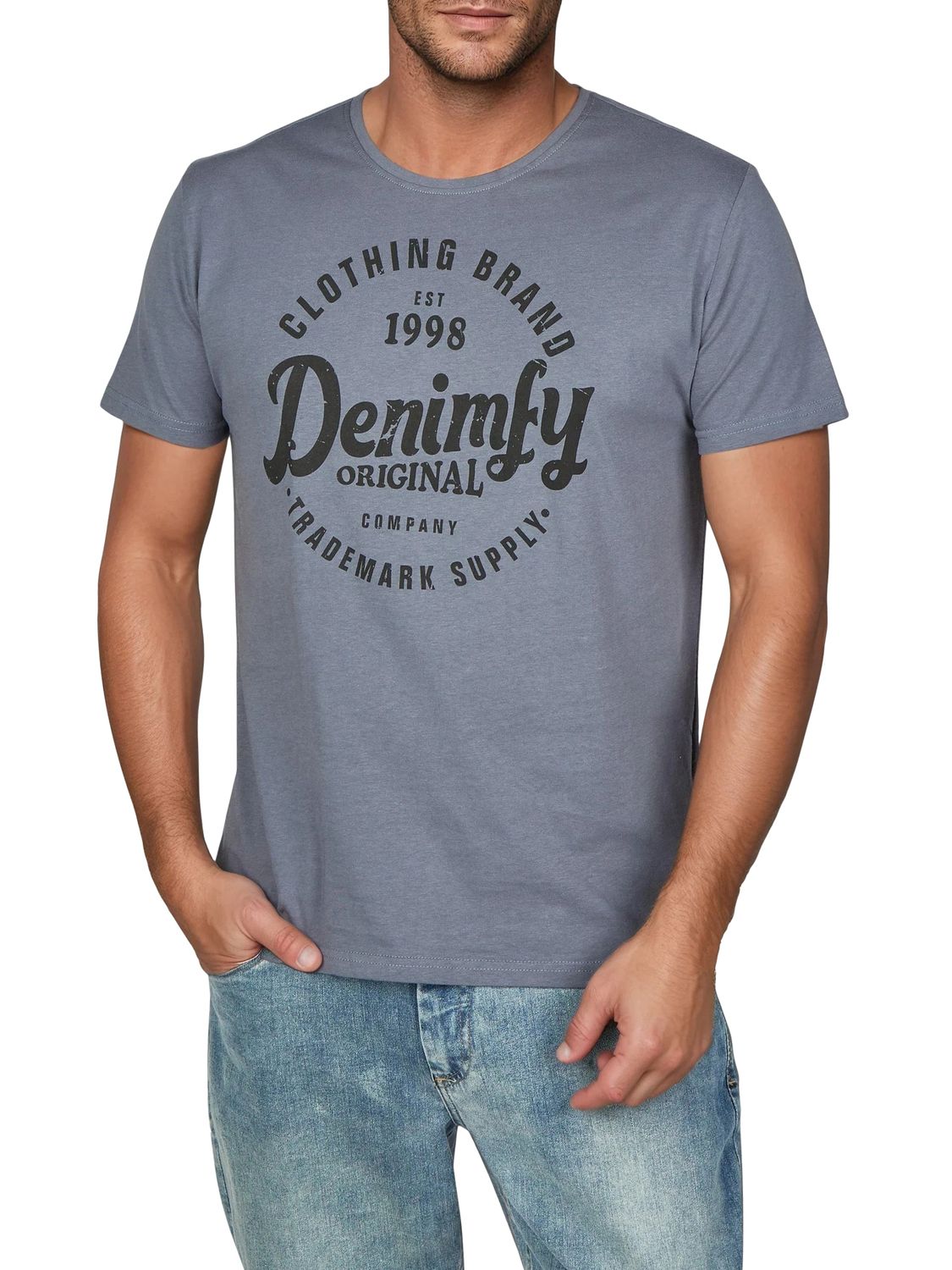 DENIMFY Tshirt Herren Baumwolle Regular Fit DFNuri 4er Pack Set günstig online kaufen
