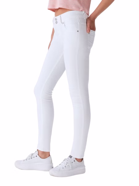 LTB Damen Jeans MOLLY M Super Slim Fit - Weiss - White LTB Damen Jeans MOLLY M Super Slim Fit - Weiss - White