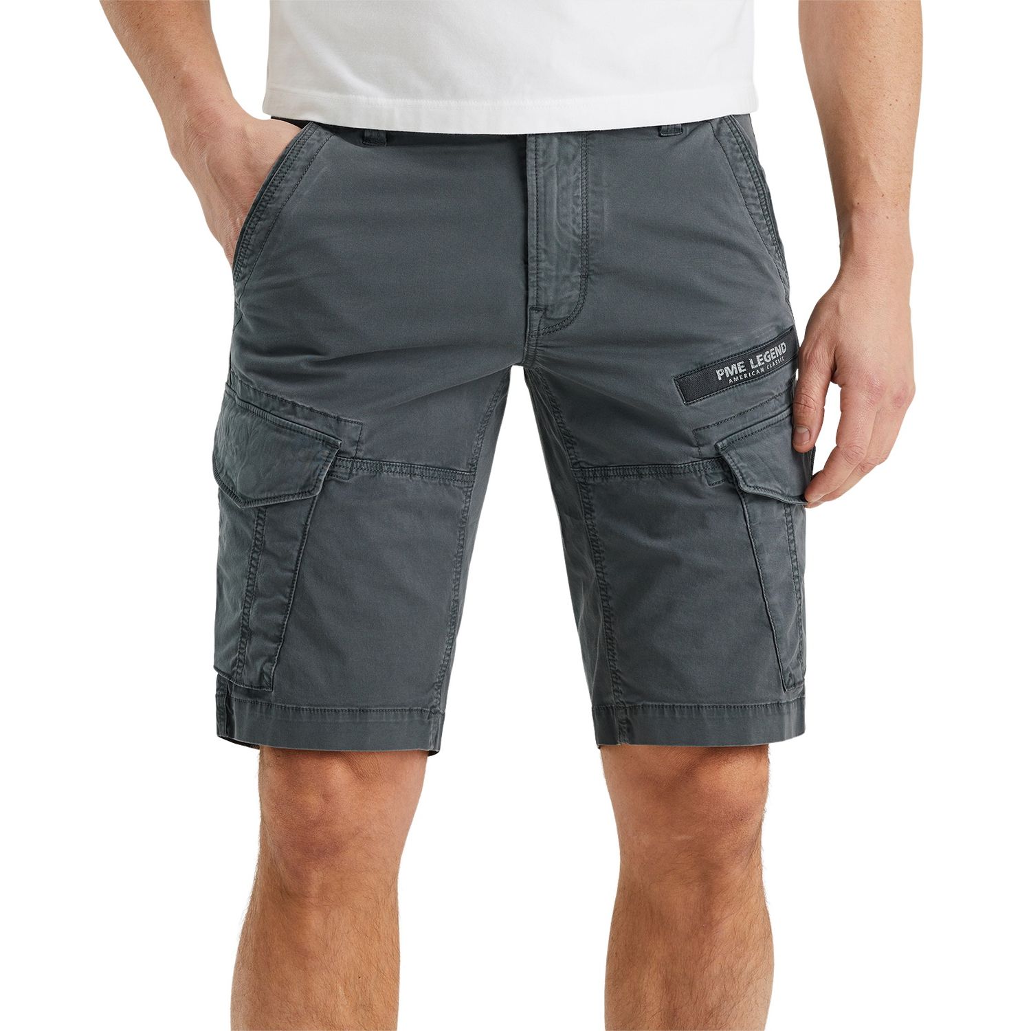 PME Legend Herren Short NORDROP CARGO - Regular Fit - Grau Blau Grün Beige