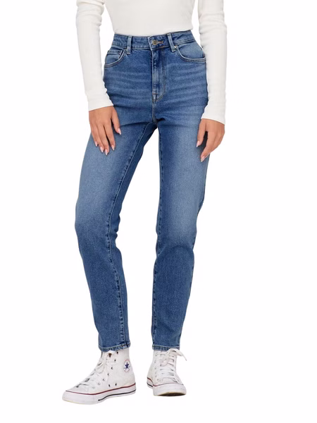 Only Damen Jeans ONLEMILY STRETCH - Straight Fit - Blau - Medium Blue Denim Only Damen Jeans ONLEMILY STRETCH - Straight Fit - Blau - Medium Blue Denim