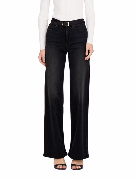Only Damen Jeans ONLMADISON BLUSH HW WIDE Schwarz - Washed Black Only Damen Jeans ONLMADISON BLUSH HW WIDE Schwarz - Washed Black
