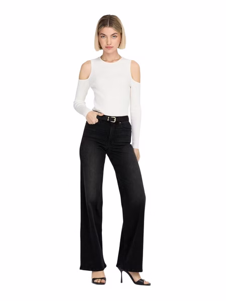 Only Damen Jeans ONLMADISON BLUSH HW WIDE Schwarz - Washed Black Only Damen Jeans ONLMADISON BLUSH HW WIDE Schwarz - Washed Black