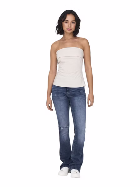 Only Damen Jeans ONLBLUSH MID FLARED TAI305 Blau - Medium Blue Denim Only Damen Jeans ONLBLUSH MID FLARED TAI305 Blau - Medium Blue Denim